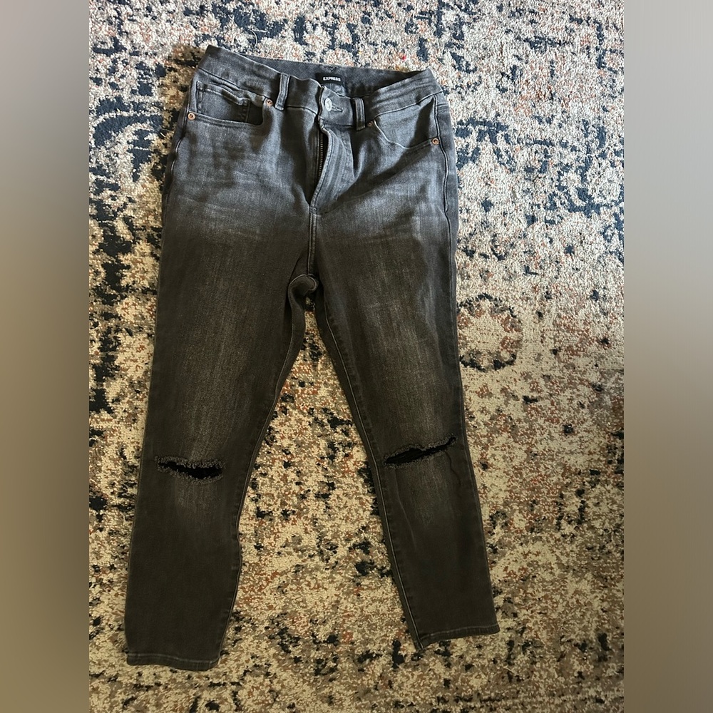 Cropped skinny high rise Express jeans size 8